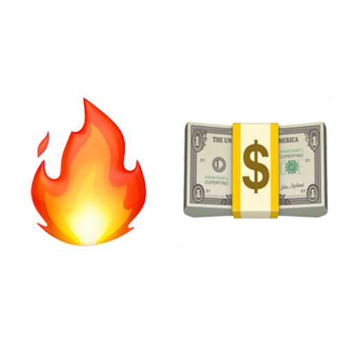 🔥💵 Emoji Domain iOS rendering